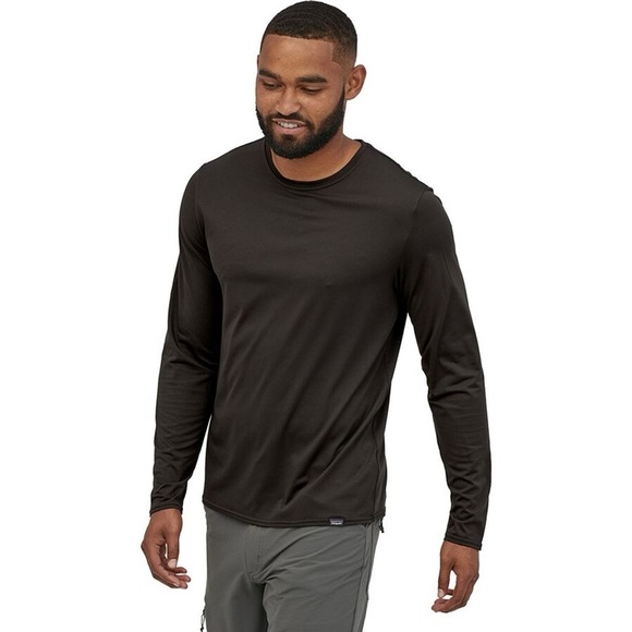 PATAGONIA Men's Long-Sleeved Capilene Cool Daily Crewneck T-Shirt in Black Sz XS - Picture 1 of 10